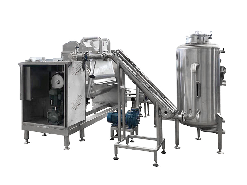 Misturador horizontal a vácuo para processamento de geleias