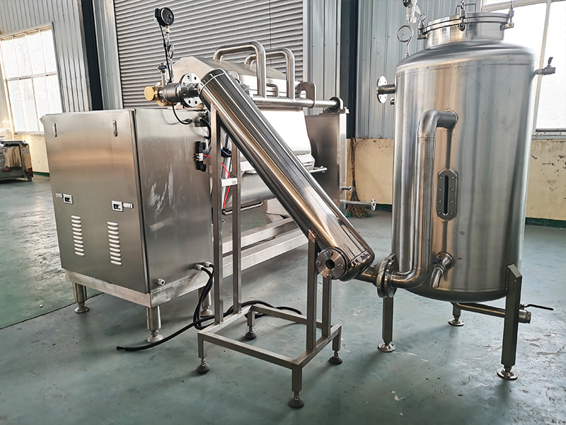 Misturador horizontal a vácuo para processamento de geleias